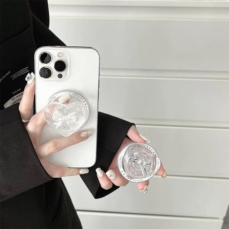 【お取り寄せ商品】magsafe グリップ 磁石 韓国 リボン おしゃれ M7155