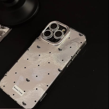 【お取り寄せ商品】iPhoneケース スマホケース iPhone15 iPhone14 リボン 光沢 大人っぽ 韓国風 L7532