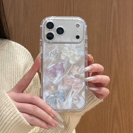 【お取り寄せ商品】iPhoneケース スマホケース iPhone16 iPhone15 iPhone14 かわいい リボン ちゅるん 蝶々 韓国 L9458