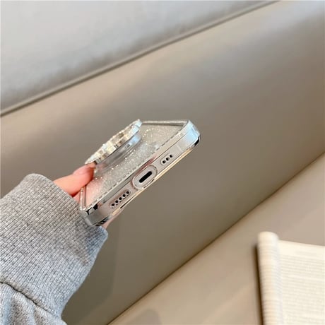 【お取り寄せ商品】iPhoneケース スマホケース iPhone15 iPhone14 ディジー キラキラ ハンドグリップ ミラー L8043