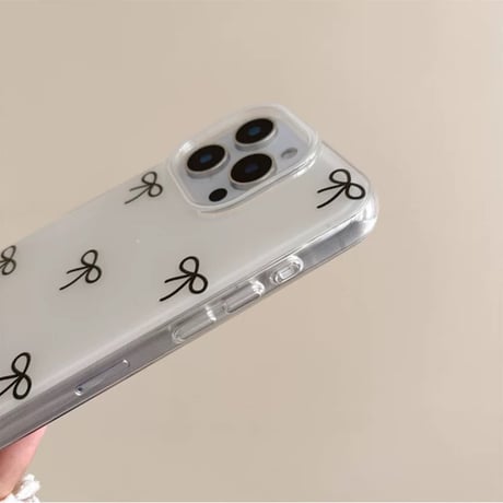 【お取り寄せ商品】iPhoneケース スマホケース iPhone16 iPhone15 iPhone14 シンプル 可愛い リボン L9444