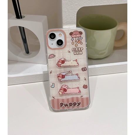 【お取り寄せ商品】iPhoneケース スマホケース iPhone16 iPhone15 iPhone14 かわいい キュート 犬 L9131