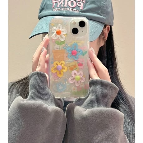 【お取り寄せ商品】iPhoneケース スマホケース iPhone15 iPhone14 ディジー 花柄 猫 L8941