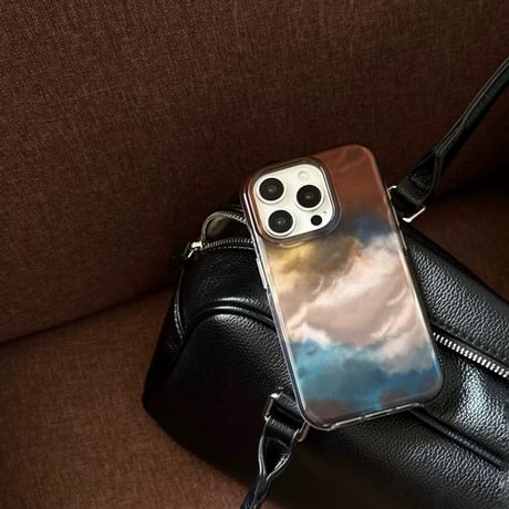 【お取り寄せ商品】iPhoneケース スマホケース iPhone17 iPhone16 iPhone15 マーブル ブラウン 秋冬 大人可愛い M7098