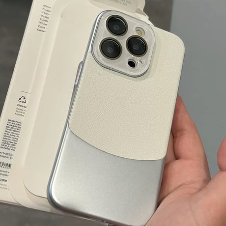 【お取り寄せ商品】iPhoneケース スマホケース iPhone16 iPhone15 iPhone14 ツートンカラー メタリック シンプル M7038