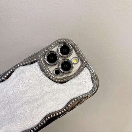 【お取り寄せ商品】iPhoneケース スマホケース iPhone16 iPhone15 iPhone14 大人可愛い シルバー グリッター キラキラ L9311