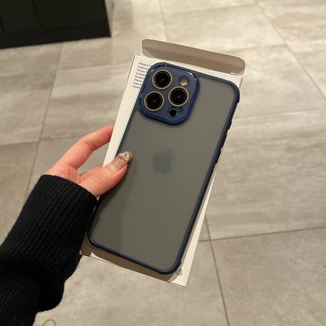 【お取り寄せ商品】iPhoneケース スマホケース iPhone16 iPhone15 シンプル ハーフクリア フレームケース カメラレンズカバー M7037