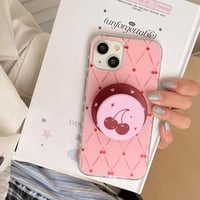 【お取り寄せ商品】iPhoneケース スマホケース iPhone16 iPhone15 iPhone14 かわいい キュート ピンク さくらんぼ MagSafe L9423
