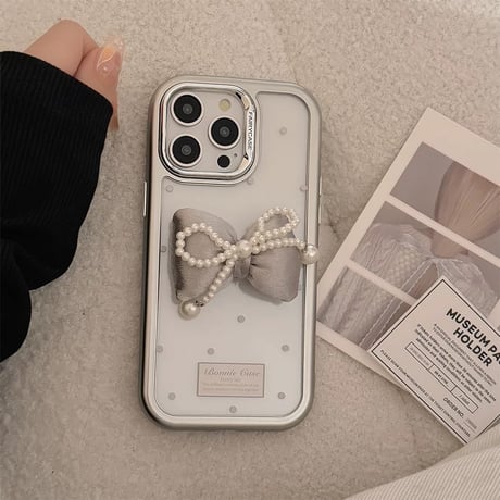 【お取り寄せ商品】iPhoneケース スマホケース iPhone15 iPhone14 ラブリー リボン かわいい L9004