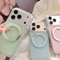 【お取り寄せ商品】iPhoneケース スマホケース iPhone17 iPhone16 iPhone15 magsafe 磁気 ワイヤレス ハーフクリア きれいめ 大人かわいい 韓国 M7175