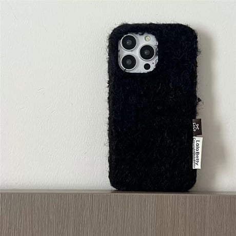 【お取り寄せ商品】iPhoneケース スマホケース iPhone17 iPhone16 iPhone15 大人可愛い もこもこ シンプル 秋冬 M7126