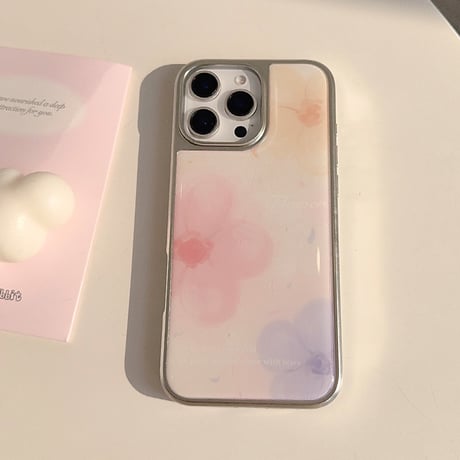 【お取り寄せ商品】iPhoneケース スマホケース iPhone16 iPhone15 iPhone14 大人可愛い シンプル メタリック 花柄 L9386