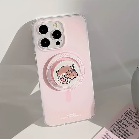 【お取り寄せ商品】iPhoneケース スマホケース iPhone15 iPhone14 シンプル ピンク 犬 MagSafe L8946