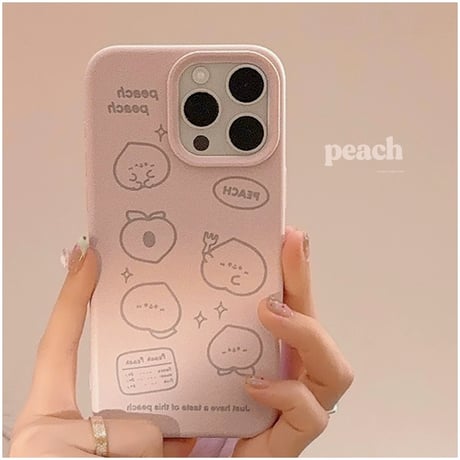 【お取り寄せ商品】iPhoneケース スマホケース iPhone15 iPhone14 シンプル かわいい ピーチ L9020