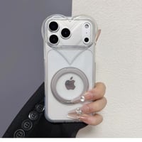 【お取り寄せ商品】iPhoneケース スマホケース iPhone17 iPhone16 iPhone15 magsafe スタンド シンプル 推し活 クリア ハート M7193