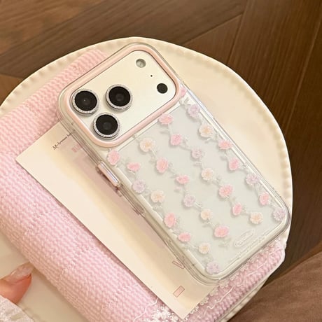 【お取り寄せ商品】iPhoneケース スマホケース iPhone17 iPhone16 iPhone15 花柄 ピンク 可愛い M7185