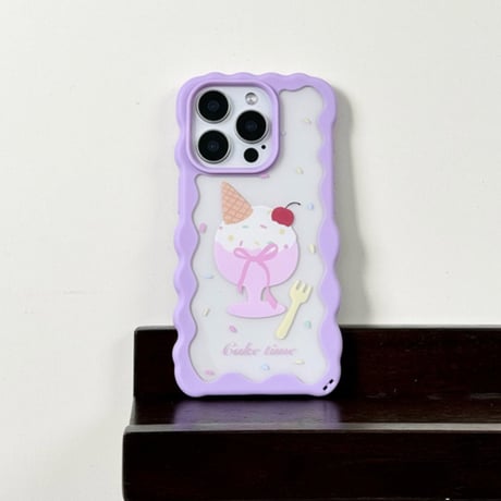 【お取り寄せ商品】iPhoneケース スマホケース iPhone15 iPhone14 フレーム モコモコ デザート L8933