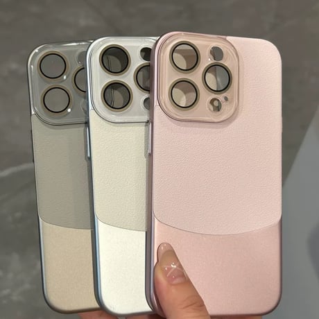 【お取り寄せ商品】iPhoneケース スマホケース iPhone16 iPhone15 iPhone14 ツートンカラー メタリック シンプル M7038