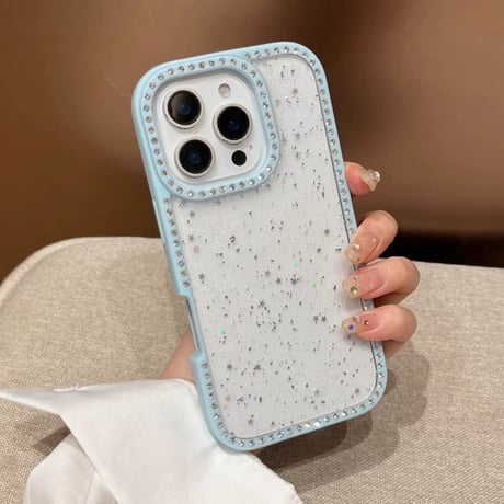 【お取り寄せ商品】iPhoneケース スマホケース iPhone16 iPhone15 iPhone14 可愛い クリア ラメ 推し活 キラキラ L9568