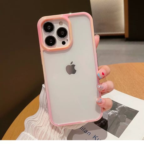 【お取り寄せ商品】iPhoneケース スマホケース iPhone16 iPhone15 iPhone14 シンプル クリア 推し活 オーロラ  L9839