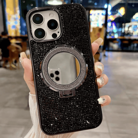 【お取り寄せ商品】iPhoneケース スマホケース iPhone16 iPhone15 iPhone14 キラキラ ストーン ミラー L8985