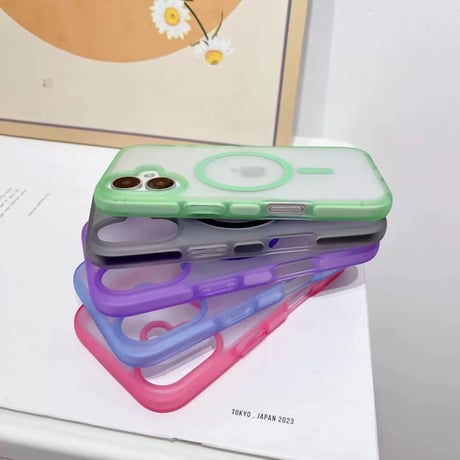 【お取り寄せ商品】iPhoneケース スマホケース iPhone16 iPhone15 iPhone14 シンプル フレームカラー MagSafe L9172