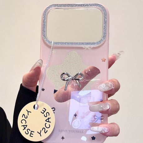【お取り寄せ商品】iPhoneケース スマホケース iPhone17 iPhone16 iPhone15 リボン ピンク ラメ 可愛い 韓国 L9574