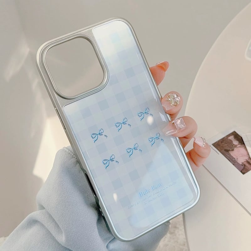 Dairich リボン付きiPhoneケースライトブルー　iPhone16 Dairich リボン付きiPhoneケースライトブルー iPhone16 Dairich