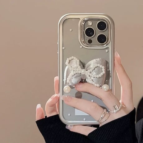 【お取り寄せ商品】iPhoneケース スマホケース iPhone15 iPhone14 ラブリー リボン かわいい L9004