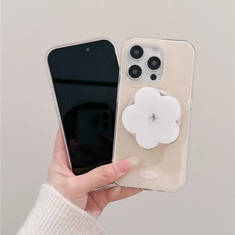 【お取り寄せ商品】iPhoneケース スマホケース iPhone16 iPhone15 iPhone14 可愛い デイジー グリップ 花 MagSafe L9496