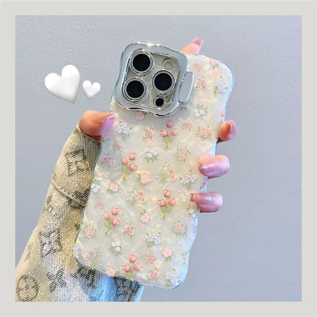【お取り寄せ商品】iPhoneケース スマホケース iPhone16 iPhone15 iPhone14 かわいい チューリップ シェル L9230