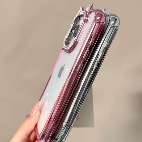 【お取り寄せ商品】iPhoneケース スマホケース iPhone15 iPhone14 猫耳 カメラ フレーム L8921