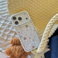 【お取り寄せ商品】iPhoneケース スマホケース iPhone17 iPhone16 iPhone15 iPhone14 おしゃれ 韓国 くま magsafe 可愛い L9581