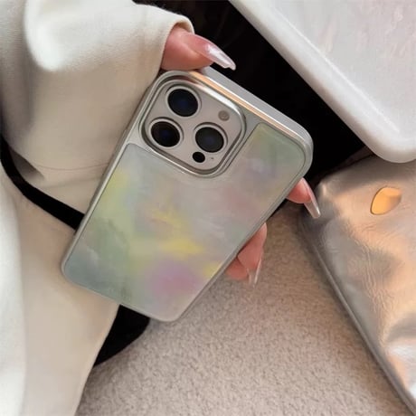 【お取り寄せ商品】iPhoneケース スマホケース iPhone16 iPhone15 iPhone14 かわいい おしゃれ オーロラ L9394