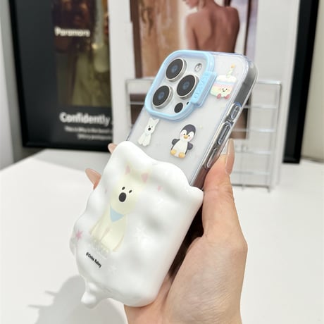 【お取り寄せ商品】iPhoneケース スマホケース iPhone15 iPhone14 フレーム キャラクター クリーム L8934