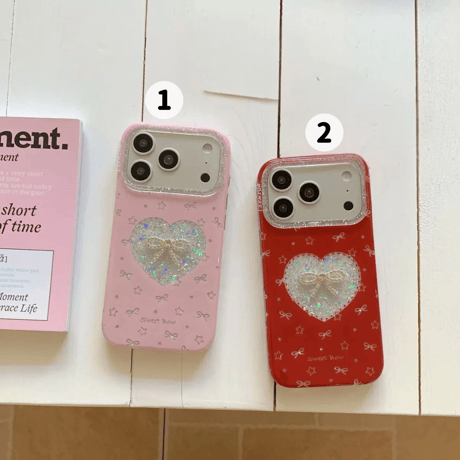 【お取り寄せ商品】iPhoneケース スマホケース iPhone17 iPhone16 iPhone15 iPhone14 リボン ラメ 韓国 可愛い M7135