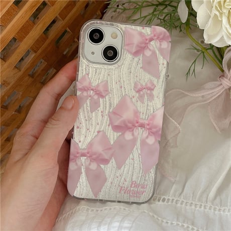 【お取り寄せ商品】iPhoneケース スマホケース iPhone16 iPhone15 iPhone14 かわいい キラキラ リボン L9197