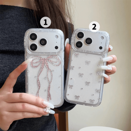 【お取り寄せ商品】iPhoneケース スマホケース iPhone17 iPhone16 iPhone15 iPhone14 リボン ラメ 韓国 可愛い M7164