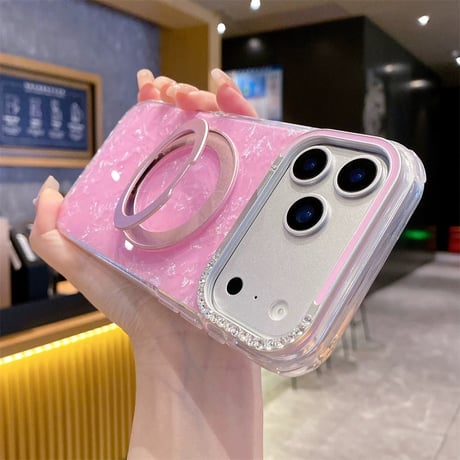 【お取り寄せ商品】iPhoneケース スマホケース iPhone17 iPhone16 iPhone15 iPhone14 magsafe シェル スタンド機能 ストーン M7145