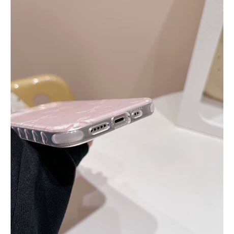 【お取り寄せ商品】iPhoneケース スマホケース iPhone16 iPhone15 iPhone14 ラブリー キュート リボン柄 MagSafe L9334
