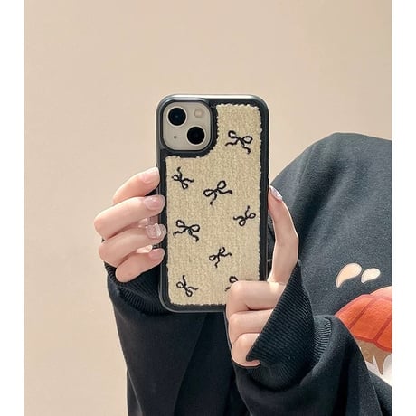 【お取り寄せ商品】iPhoneケース スマホケース iPhone16 iPhone15 iPhone14 かわいい 秋 冬 リボン L9165