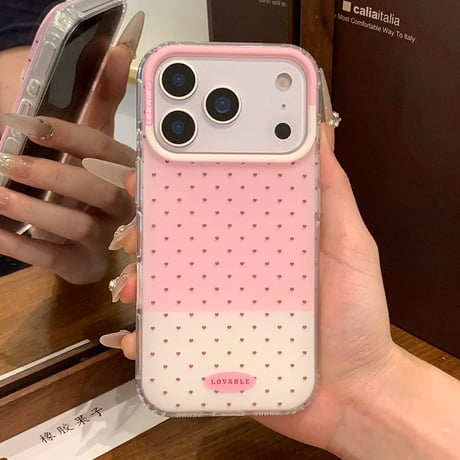 【お取り寄せ商品】iPhoneケース スマホケース iPhone17 iPhone16 iPhone15 ハート ドット シンプル 可愛い 韓国 M7083