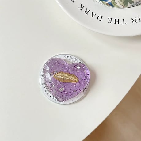 【お取り寄せ商品】グリップ ラメ ハート mag safe 大人女子 落下防止 マグセーフグリップ ラメ M7088