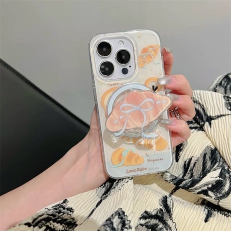 【お取り寄せ商品】iPhoneケース スマホケース iPhone17 iPhone16 iPhone15 かわいい パン MagSafe L9164