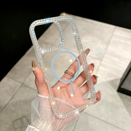 【お取り寄せ商品】iPhoneケース スマホケース iPhone17 iPhone16 iPhone15 クリア ストーン magsafe 推し活 M7070