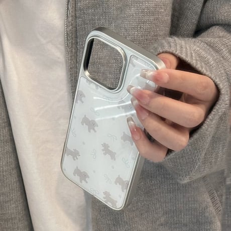 【お取り寄せ商品】iPhoneケース スマホケース iPhone16 iPhone15 iPhone14 シンプル 可愛い 韓国 犬柄 キャラクター L9358