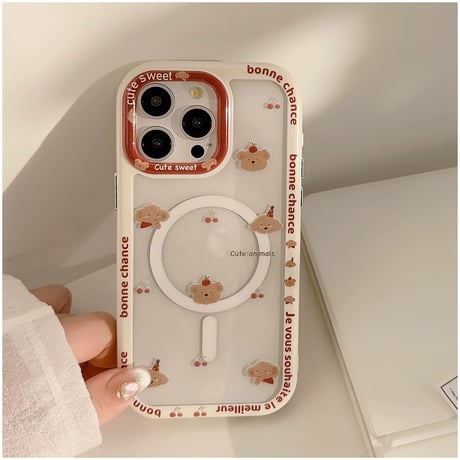 【お取り寄せ商品】iPhoneケース スマホケース iPhone15 iPhone14 くま ゾウ MagSafe L8253