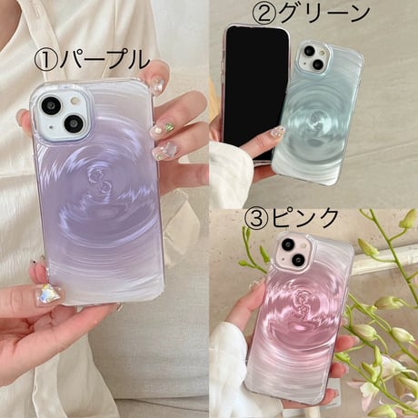 【お取り寄せ商品】iPhoneケース スマホケース iPhone16 iPhone15 iPhone14 可愛い ウェーブ グラデーション マーブル おしゃれ L9428