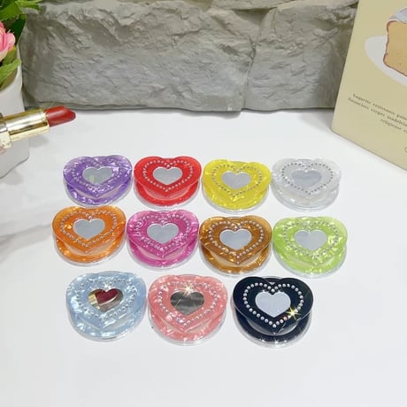 【お取り寄せ商品】MagSafeグリップ 大人女子 落下防止 マグセーフ 韓国 ミラー付き M7139