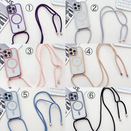 【お取り寄せ商品】iPhoneケース スマホケース iPhone16 iPhone15 iPhone14 シンプル 可愛い 韓国 ショルダーストラップ MagSafe L9362